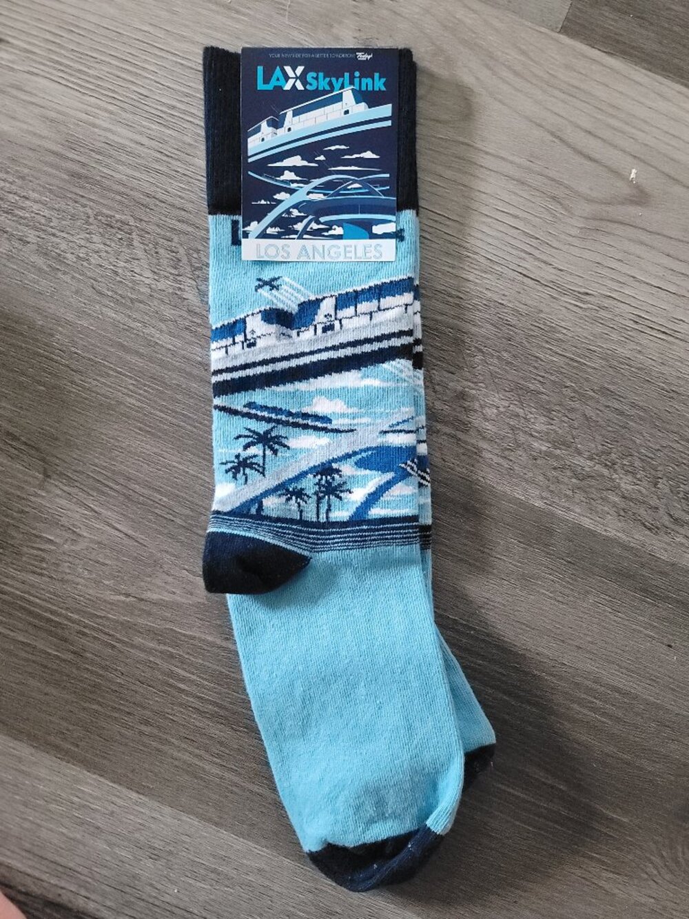 NWT - LAX SkyLink Los Angeles Airport - high rise mid calf socks